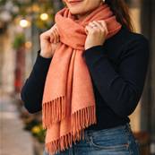 Etole en viscose et cachemire orange