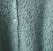 Gilet col V boutonné vert tilleul - taille unique