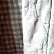 Veste matelassée velour écru