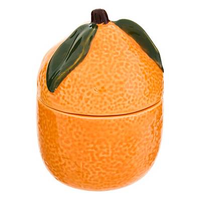 Bougie parfumée Fruity 120 g pot céramique orange