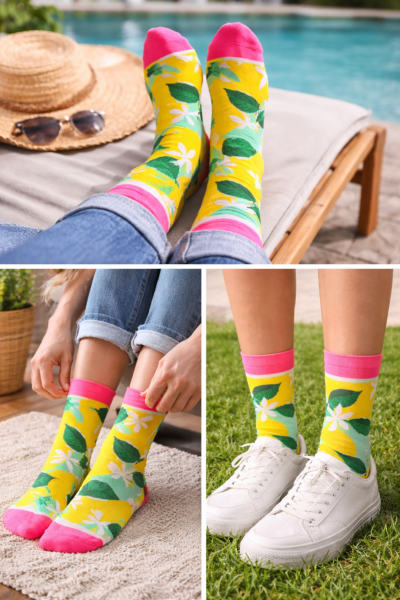 Chaussettes Citron colorées