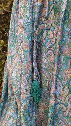 Robe ethnique longue et large verte