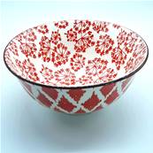 Bol Fleurs des vents rouges “Shanghai” 16cm