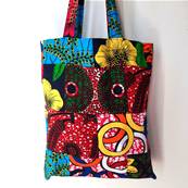 Tote bag patchwork wax multicolore