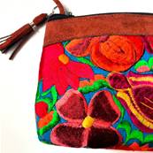 Sac à main motifs fleuris 1 Artisanat du Guatemala