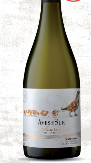 Vin blanc CHILI Aves del Sur chardonnay RESERVA 75cl