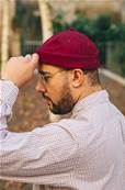 Toque docker bonnet marin uni bordeaux