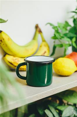 Tasse en émail vert foncé 0,25l