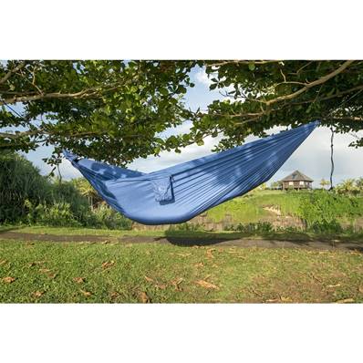 Hamac en toile de parachute 1 personne pliable bleu roi marine