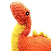 Peluche diplodocus orange