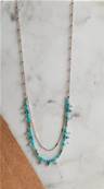 Collier petites pierres en amazonite