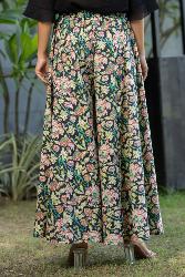 Pantalon ample en coton fleuri indien NAO