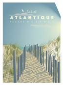 Affiche Ocan Atlantique chemin bleu 30x40cm Plume09