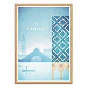 Affiche visit Venise Italie 30x40cm Henry Rivers