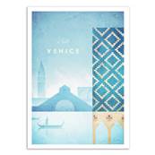 Affiche visit Venise Italie 50x70cm Henry Rivers