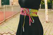 Ceinture femme, tissus africain WAX, 100% coton, 