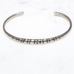 Bracelet touareg argent et �b�ne Zinder