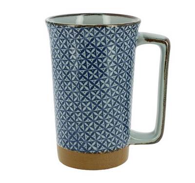 Mug japonais losange bleu