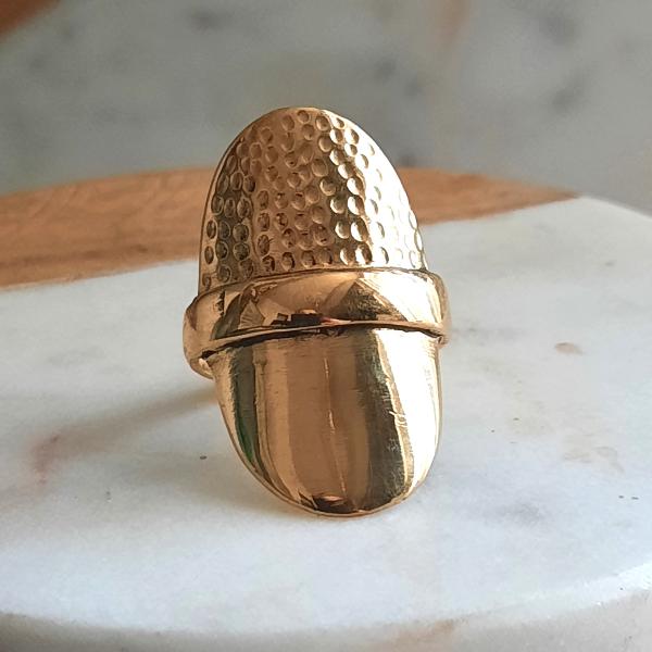 Bague en Laiton – Bijou Ethnique Original Taille 56
