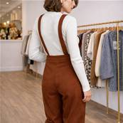 Salopette unie rouille