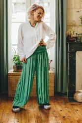 Pantalon coloré uni taille unique