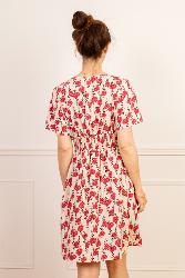 Robe courte col V Poppy