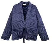 Veste bleue matelasse velour taille unique