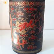 Tisanière chinoise antique en terre dragon couleur noire