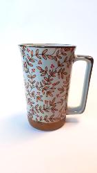  Mug japonais aux branches oranges ornes de 3 fruits rouges