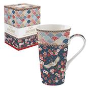 Mug géant 600ml Grue et fleurs de cerisier
