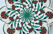 Dessous de plat Iznik fait à la main fleur 19,5cm