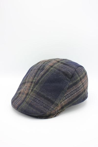 Casquette d'hiver réglable en laine bleu foncé