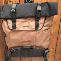 Sac à dos type coursier marron