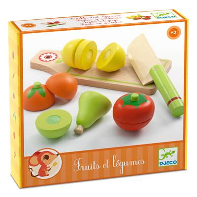 Jeu de fruit en bois à découper