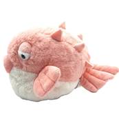 Peluche Poisson Diodon globe rose 18 cm