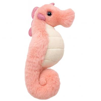Peluche hippocampe rose 25 cm