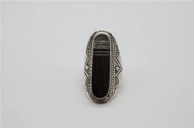 Bague touareg longue ébène