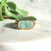 Bague "Amazonite Héritage" - Chevalière Moderne