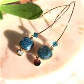 Pendants dorés - apatite