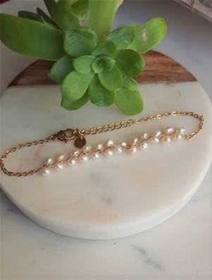 Bracelet 2 rangs de perles d'eau douce