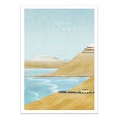 Affiche visit Islande 30x40cm Henry Rivers