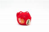 Chat japonais rouge petit Porte-bonheur dco 6cm