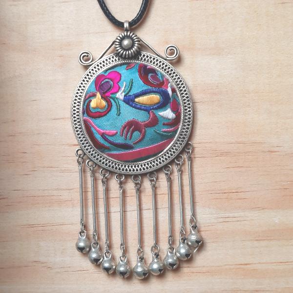 Collier rond ethnique Tibétain avec pampilles Chöying