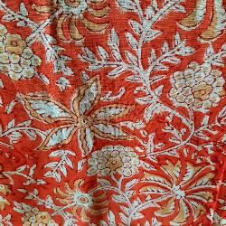 Etole, écharpe ou paréo coton imprimé indien fleuri 5