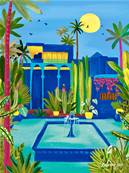 Affiche Marrakech : vasion au Jardin Majorelle 30x40 Nolwen