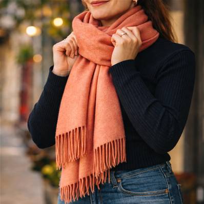 Etole en viscose et cachemire orange