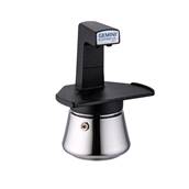 Machine expresso 2 tasses noire inox induction (sans tasses)