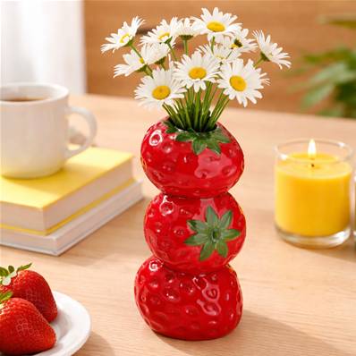 Vase Fruity fraise haut 22 cm
