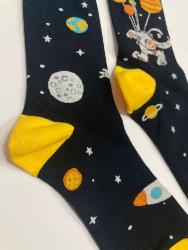 Chaussettes homme astronaute dans l'espace 