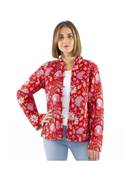 Veste indienne matelassée réversible rouge